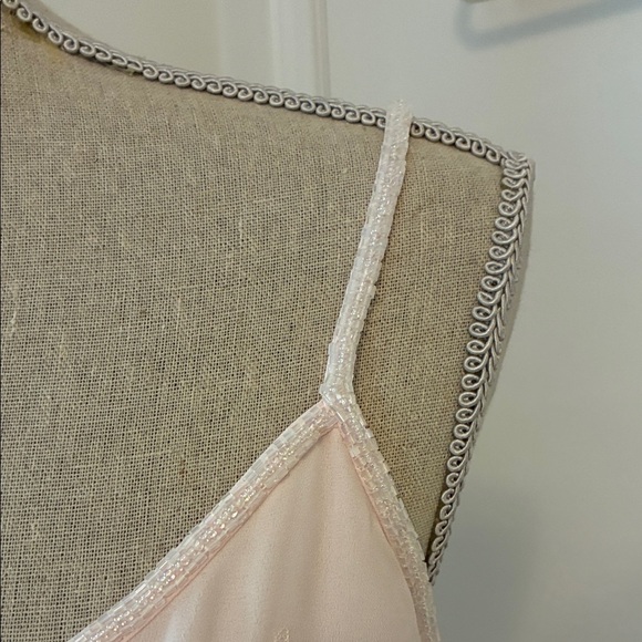 Y2K Vintage Blush Pink Beaded Sleeveless Top size 14 - Picture 3 of 6